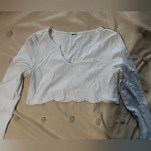 long sleeve cropped top